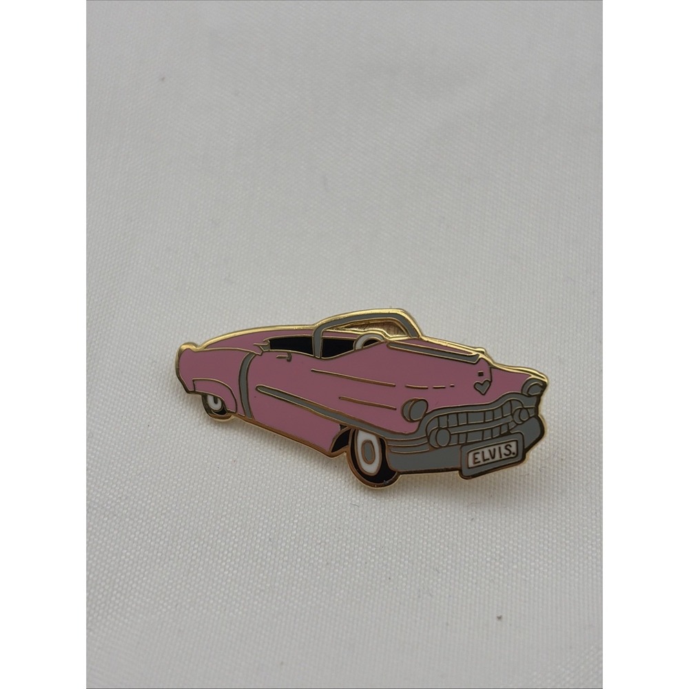 Elvis Presley Pink Cadillac Convertible Car Lapel Hat Pin